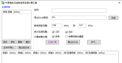 互调计算工具